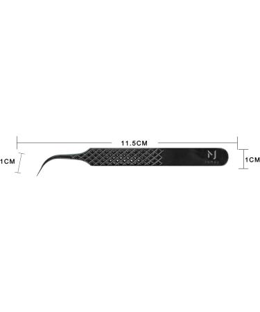 Professional Stainless Steel Eyelash Extension Tweezers | High Precision Volume Tweezers (JM2-4 Black) - International Shipping Available - Buy Online on GoSupps.com