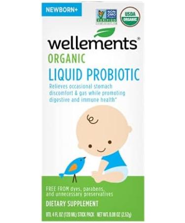 Organic Liquid Probiotic for Babies | 4 fl oz | Eases Stomach Discomfort | Digestive & Immune Support | Free from Dyes, Parabens, Preservatives - Buy Online on GoSupps.com