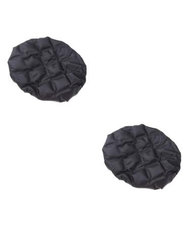 NOLITOY 2pcs Heating Hair Caps Conditioning Heat Cap Heated Cap Gel Cap Heating Cap Baked Oil Cap Keep Warm mediumx2pcs Blackx2pcs