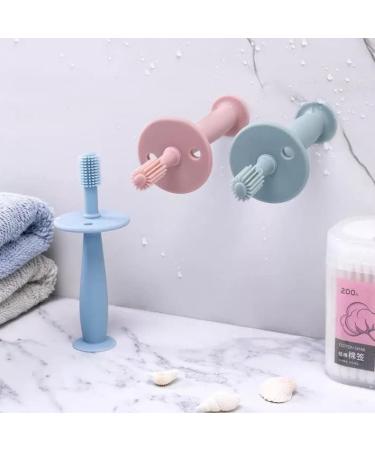 Teething Egg ToothieBrush Set of 2 (Blue) - Silicone Baby Toothbrushes with Suction Base | Safe for Kids 1-2 Years | 360 Degree Child Tooth Brush and Teether - Buy Online on GoSupps.com