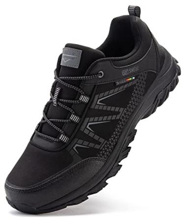 X-Grip Men's Size 14 15 16 Breathable Trail Running Shoes Lightweight Climbing Hiking Shoes Camping Outdoor Sneakers 14 Black-2