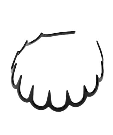 Sharplace Women's Black Headband with Teeth Comb - Wave Hairband for Effortless Style | International Shipping Available - Buy Online on GoSupps.com
