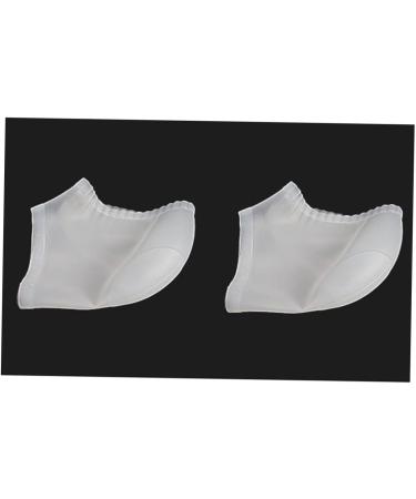 FRCOLOR 1 Pair Moisturizing Heel Sock Gelt Silicone Heal Dry Cracked Heels Silicone Heel Protector Heel Cups for Heel Pains Silicone Socks Men and Women Protective Agent White Breathable - Buy Online on GoSupps.com