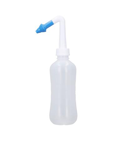 Nasal Irrigation Bottle 300ml Nasal Nose Wash Bottle Nose Wash Cleaner Neti Pot Sinus Rinse Bottle Adults Children Nasal Rinse Bottle for Nose Care Rhinitis Nose Allergic (Blue Nose with One Hole)