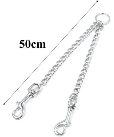 ChogHHzhee Metal Double Dog Leash Coupler Extension Dog Double Leash Pet Safety Rope Splitter for Walking Puppy Small Medium Large Dog - Buy Online on GoSupps.com