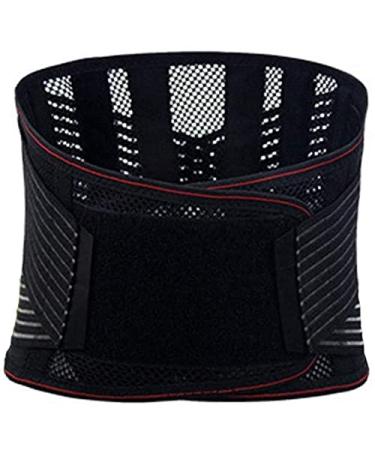 Lumbar support belts women's pain relief belts double train lumbar spine poor back pain relief support belt waist/abdominal support (black x black XXlarge