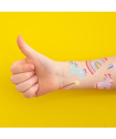 Enchanting Unicorns Variety Set - 25 Kids Flash Tattoos | Metallic & Glitter | Unicorn Party Favors - Buy Online on GoSupps.com