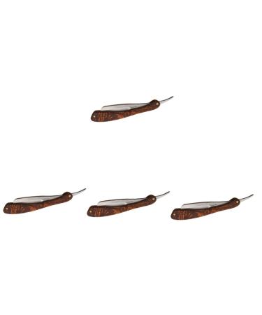 Minkissy 4-part folding out of stainless steel collapsible razor for the daily use of safety blade razor Home needs practical hairdressing bracket holder