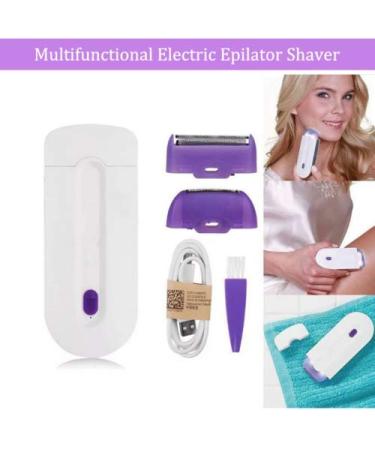 Laser Rechargeable Epilator for Women | Pain-Free Hair Removal with Sensor-Light Technology | Smooth Touch Razor | White - Buy Online on GoSupps.com