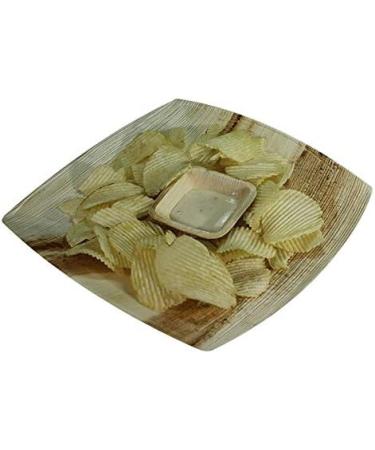 Eco Friendly Disposable Leaf Plate - 10.5" Quadrato Square Plate | Pack of 25 25 10.5" Quadrato Square Plate - Buy Online on GoSupps.com