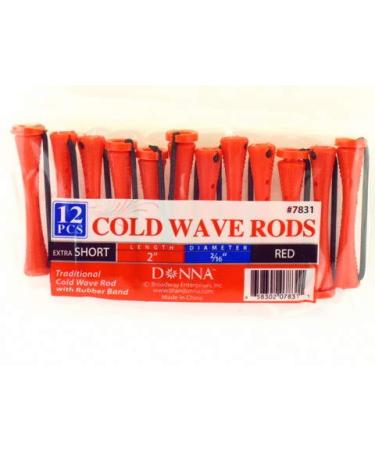 Donna 2/16" Extra Short Cold Wave Perm Rods - 12 Pcs.