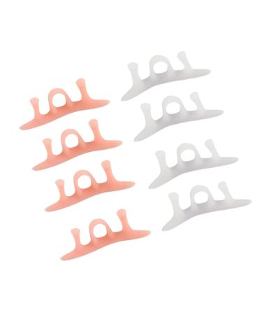 Hemoton 4 Pairs Snail Splitter Foot Protectors for Feet Hammer Gel for Nails Alignment Divider Stretcher Simple Foot Care