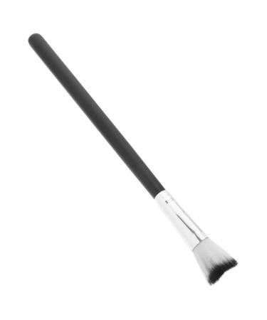 PAMINGONO Fish Tail Brush Highlighter Blush Brush Concealer Brush Women Makeup Brush Black Wooden Handle