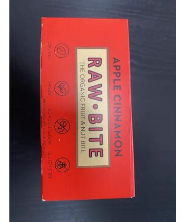 Raw Bite Apple Cinnamon Organic Fruit Nut Bars - Gluten-Free No Added Sugar | 12-Seater Box (12 x 50g) - Buy Online on GoSupps.com