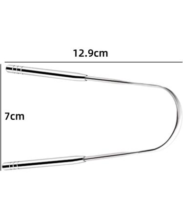 Mingqian Stainless Steel Tongue Scraper Set - 2 Pieces with Metal Storage Box | Fresh Breath & Mouth Care - Multicolor - Buy Online on GoSupps.com
