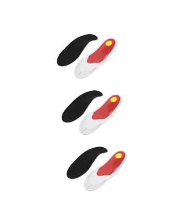 3 Pairs Shoe Cushion Feet Pads Sports Insoles Black