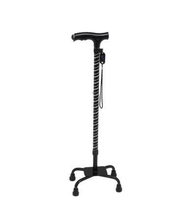 Quadruple Walking Stick Mobility Balancing Aid for Men and Women Lightweight Walking Stick with Flashlight Sturdy Four-Prong Aluminum Crutch for Elderly Journey