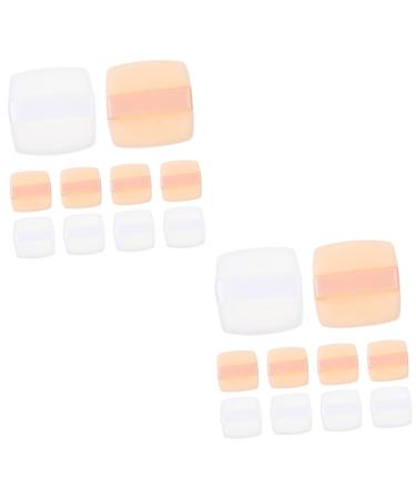 FRCOLOR 20 Pieces Square Puff Powder Puff for Body Triangular Powder Puff Bow Mixer Makeup Puffs for Powder Puff for Body Powder Portable Dry Touch Foundation