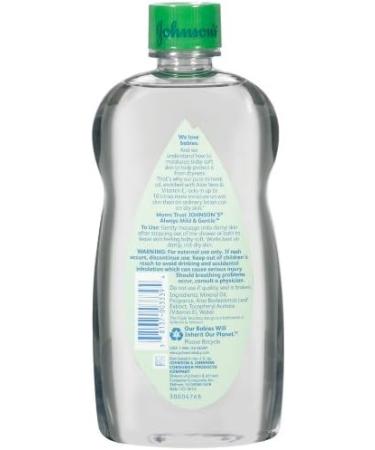 Johnson's Baby Oil Aloe Vera & Vitamin E 20 Fl Oz - Pack of 3 | Hydrating and Nourishing Formula - Buy Online on GoSupps.com
