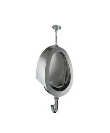 Inodoro moderno para ba o con descarga autom tica montada en la pared inodoro comercial con embudo para ba o inodoros verticales de inducci n de Acero inoxidable 304 utilizado en bares urinal + manual flush valve