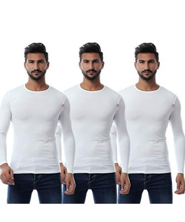 Pack of 3 Cottonil Plain Undershirt Long Sleeves for Men