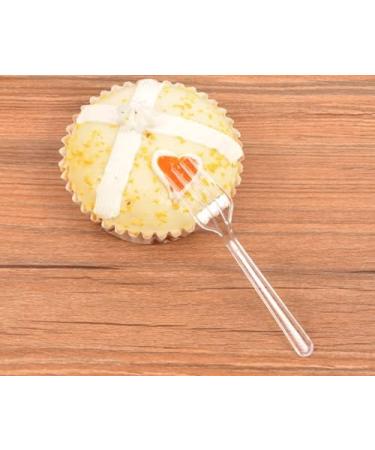 100 Pcs Clear Plastic Forks Bulk 4.5 inch Length Sturdy and Durable Disposable Forks for Party Picnic Barbecue Restaurant Dinner Dessert - Buy Online on GoSupps.com