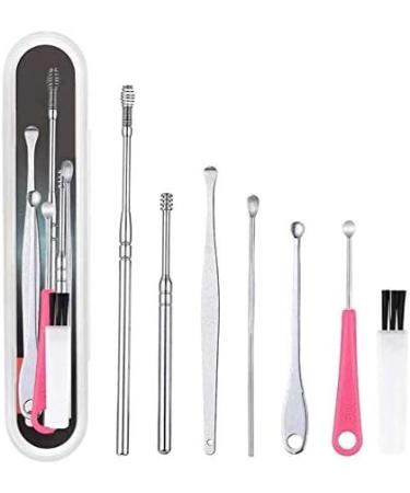 SEASD 7Pcs/Set Stainless Steel Ear Wax Removal Kit - Earpick Wax Remover Curette for Ear Cleaning - Buy Online on GoSupps.com