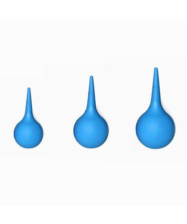 SHJYKRU 30ml/60ml/75ml Ear Syringe Hand Bulb Syringe Ear Washing Squeeze Bulb for Kids Adults (1/2/2.5oz) 3 Piece Assortment