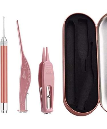 LUKEO 3Pcs LED Earpick Ear Wax Removal Tools Set with Case - Gentle Nose Cleaning Clip for Baby & Adults - Buy Online on GoSupps.com