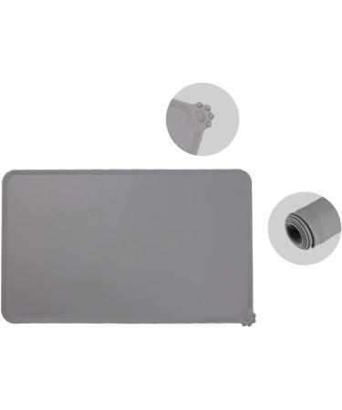 NPET Silicone Waterproof Pet Feeding Mat - Grey | For Cat Fountain | Non-Slip & Easy to Clean - Buy Online on GoSupps.com