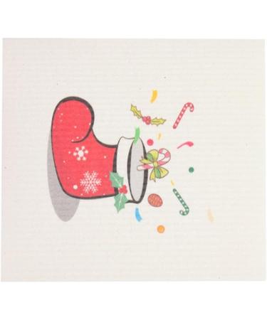 Festive Christmas Cartoon Print Dishcloth Efficient Absorption Dish Pot Cleaning Cloth for Festive Kitchen Cleaning Tool - Buy Online on GoSupps.com