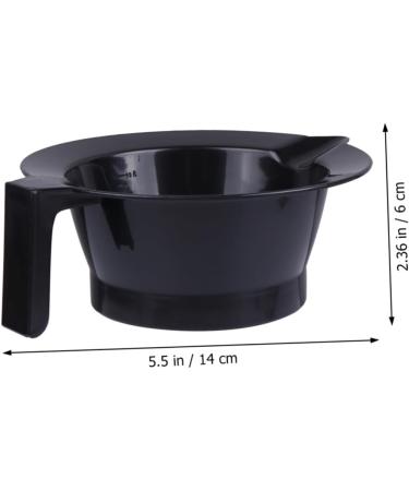 Hemobllo 4 pi ces Bol de pour Cheveux Plastique avec Poign e de Outils Pratiques pour Salon de Coiffure Bol de Coloration avec chelle Noir - Buy Online on GoSupps.com