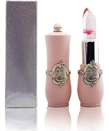 Goorvoucs 2x Beauty Bright Flower Crystal Jelly Lipstick Magic Temperature Change Color Lip Balm Makeup Light Pink & Lemon Yellow - Buy Online on GoSupps.com