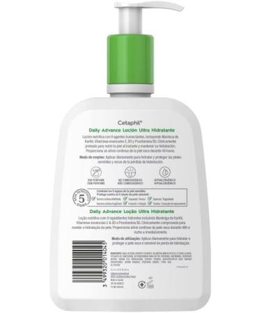 Galderma Laboratories Cetaphil Daily Advance Ultra Moisturizing Lotion 473 ml for sensitive and dry skin with 9 moisturizing ingredients perfumefree - Buy Online on GoSupps.com