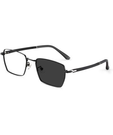 Eyephd men anti-blue light-progressive multifocal reading glasses intelligent outdoor photochrome sunglasses / UV400 Diopter +1.0 to +3.0 black +1.0 +1.0 black black