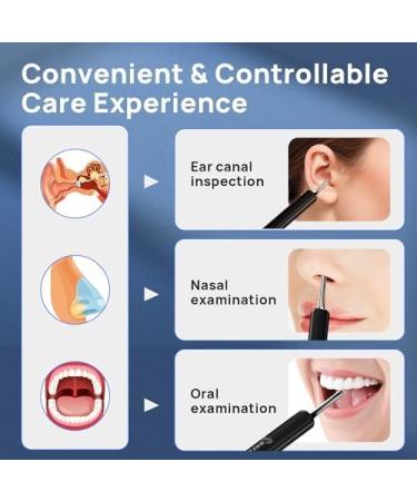 Ear Wax Removal Tool with Camera - 1080P Otoscope & Ear Cleaner Kit for iOS & Android - 6 Picks Included (Dark Grey - Buy Online on GoSupps.com