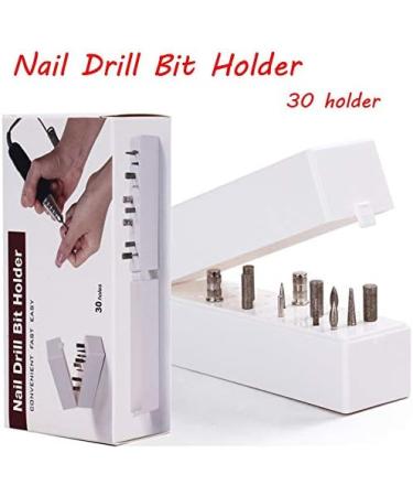 Brand New HAICAR 1PC High Quality 30Hole Organizer Manicure Box Displayer Nail Drill Bit Holder Stand Nail Art Equipment Tool - (Color: White) - Buy Online on GoSupps.com