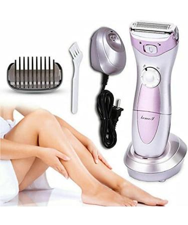 ABS Portable Waterproof Women's Electric Shaver - Painless Hair Remover with Charging Station & Protective Cover - Buy Online on GoSupps.com
