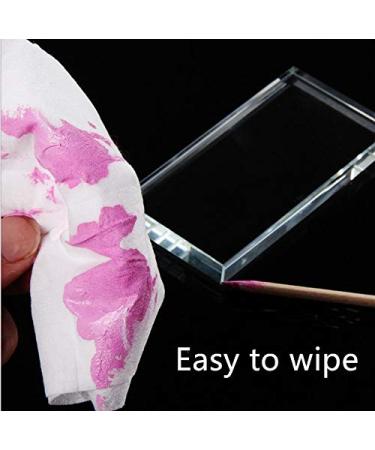 Pro Nail Art Glass Board Palette for Makeup & Eyelash Extension - 2x4 Inch - Buy Online on GoSupps.com