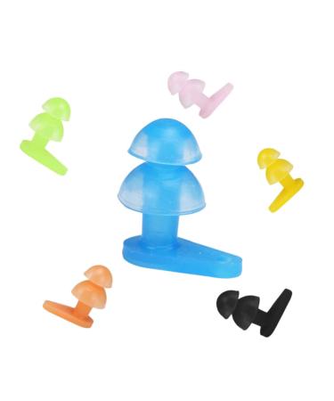 Hemoton 6 Pairs Silicone Ear Protector Ear Plug for Kids Noise Cancelling Earbuds Wired Wire Earbuds Water Protection Swimming Earplug Swimming Ear Plugs for Kids Child Boxed Mushroom