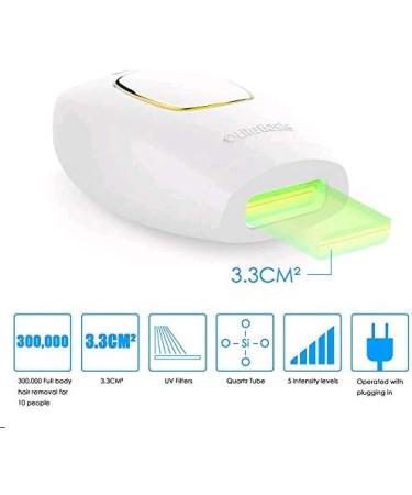 IPL Hair Removal System by LifeBasis - 300,000 Flashes, Painless Beauty Device for Body, Face, Underarms, and Bikini Line - Touch LCD Display - Buy Online on GoSupps.com