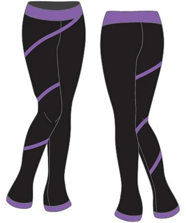 ChloeNoel P06 Spiral Figure Skating Pants (Adult) Purple Size 8-10 - Buy Online on GoSupps.com