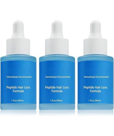 Peptonix Hair Growth Serum Hair SeRUm Hair Growth Copper Peptide Serum Hair For Women and Men Promotes Regrowth Reduces Thinning & Breakage (3 pcs)