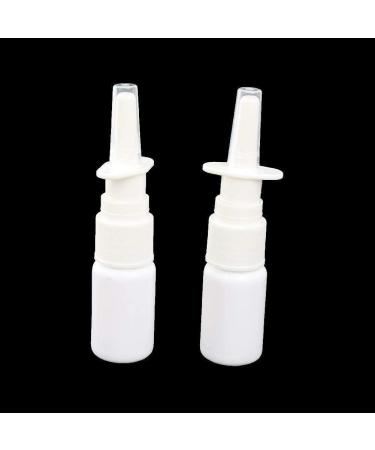 2pcs Empty Refillable White Plastic Nasal Spray Bottles - Medical Grade Pump Sprayer Vial for Saline Water Wash - Deft Design - Buy Online on GoSupps.com