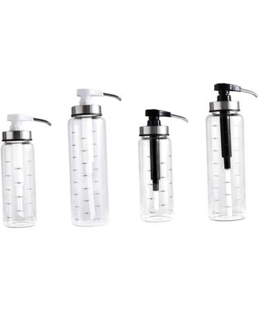 WOFASHPURET Glass Containers for Liquids Coffee Syrup Dispenser Pump Stainless Steel Press Mouth 22.5x6x6cm Black - Buy Online on GoSupps.com