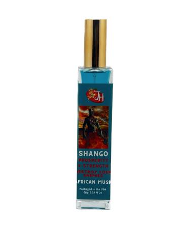 Spiritual Esoteric Perfume -Shango -(Prosperity Strength and Destroy Your Enemies) -Eau de Toilette (3.38oz) -Orishas Santeria Shango Esoteric Spiritual Wicca Pagan
