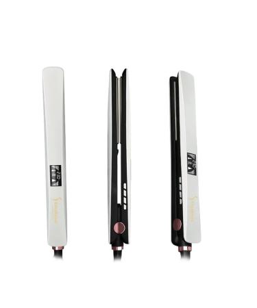 Professional Nano-Titanium Wet & Dry Flat Iron Wide Plate White