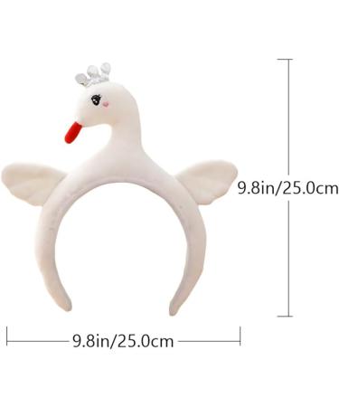 Beavorty 1pc Swan Headband yoga apparel Party Favor Hair hoops bird hair head band makeup hair wrap headband swan party hats animal themed party hats Swan headwear Plush pop - Buy Online on GoSupps.com