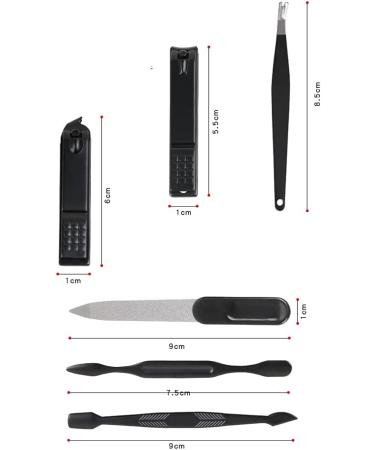 Nail Clippers Set Personal Care Tools Nail Clippers Home Use Pedicure Manicure Set 12 Piece Set Black - Buy Online on GoSupps.com