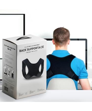 5-Star Adjustable Posture Corrector for Men & Women | Comfortable Breathable Upper Back Brace & Lumbar Support Belt | Fits Discreetly Under Clothing | Size L - Buy Online on GoSupps.com